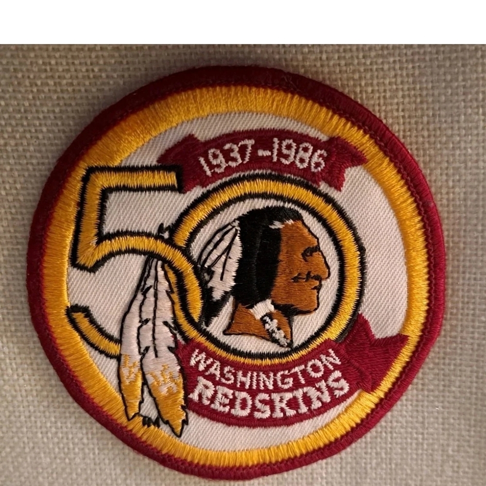 WASHINGTON REDSKINS 50th ANNIVERSARY NFL TEAM PATCH 1986 1026-l31-pb19
